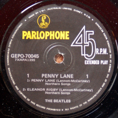 The Beatles : Penny Lane (7", EP, RE)