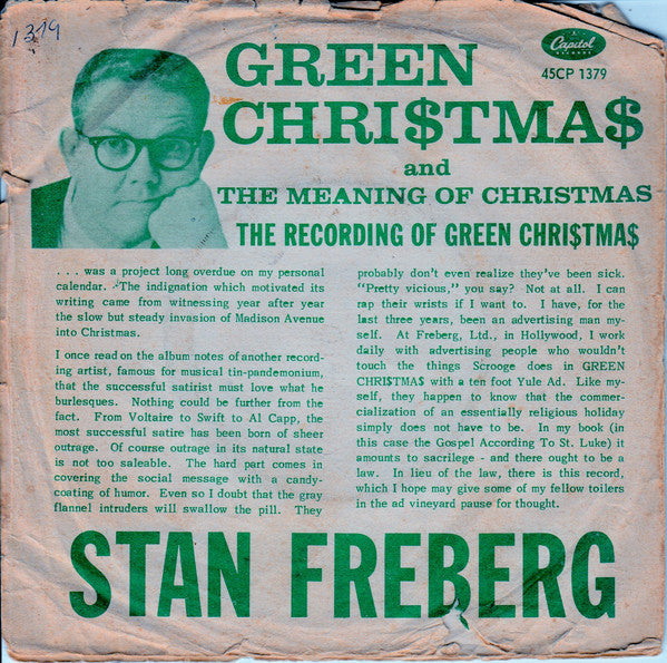 Stan Freberg : Green Chri$tma$ / The Meaning Of Christmas (7", Single)