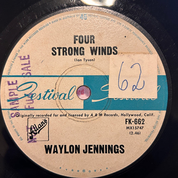 Waylon Jennings : Four Strong Winds (7", Single)