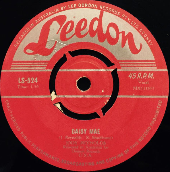 Jody Reynolds : Daisy Mae / Fire Of Love (7", Single)