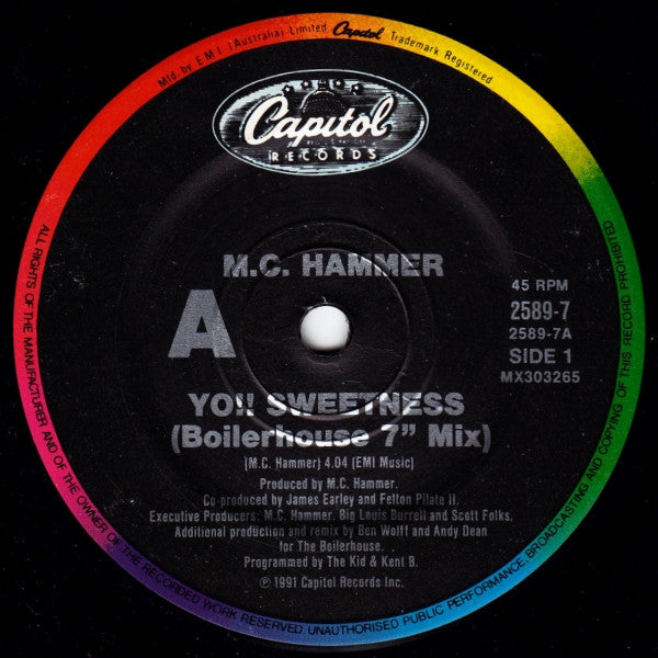 MC Hammer : Yo Sweetness (Boilerhouse 7" Mix) (7")