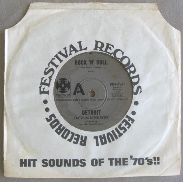 Detroit (2) Featuring Mitch Ryder : Rock 'N Roll / Box Of Old Roses (7", Single)