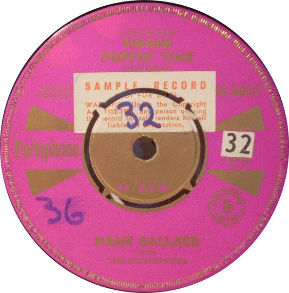 Hank Ballard & The Midnighters : Finger Poppin' Time (7")