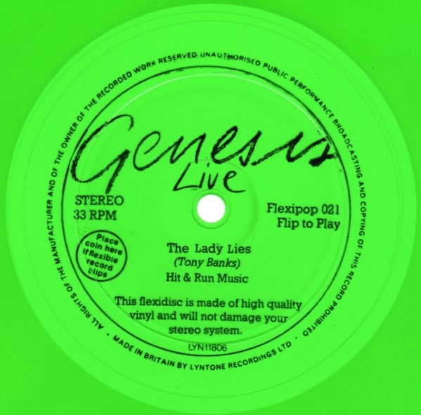 Genesis : The Lady Lies (Flexi, 7", S/Sided, Gre)