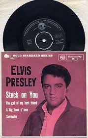 Elvis Presley : Stuck On You (7", EP, RE)