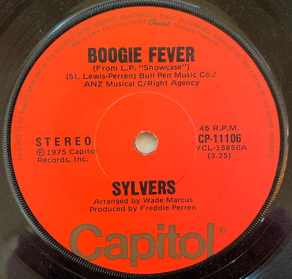 The Sylvers : Boogie Fever (7", Single)