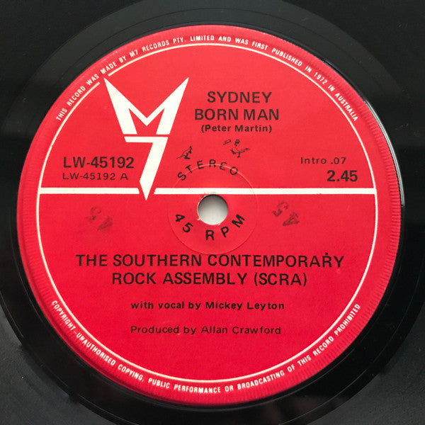 Southern Contemporary Rock Assembly : Sydney Born Man (7", Single)