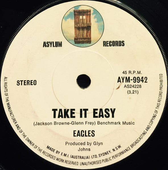 Eagles : Take It Easy (7", Single)