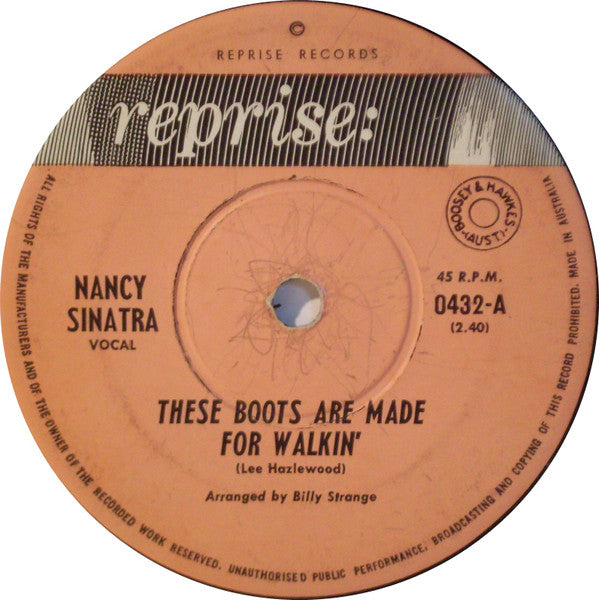 Nancy Sinatra : These Boots Are Made For Walkin' (7", Single)