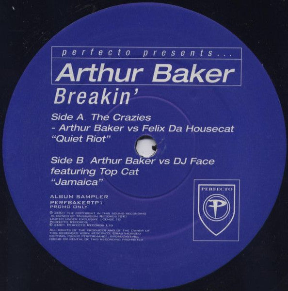 The Crazies / Arthur Baker vs. DJ Face : Breakin' (Album Sampler) (12")