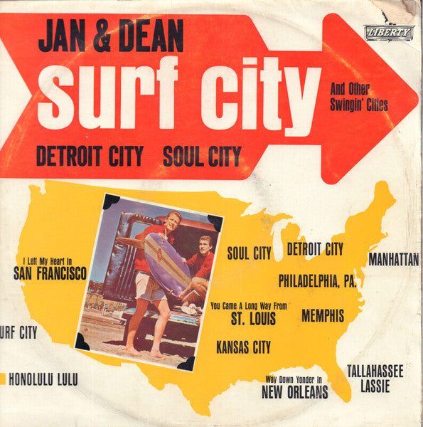 Jan & Dean : Surf City And Other Swingin' Cities (LP, Album, Mono)