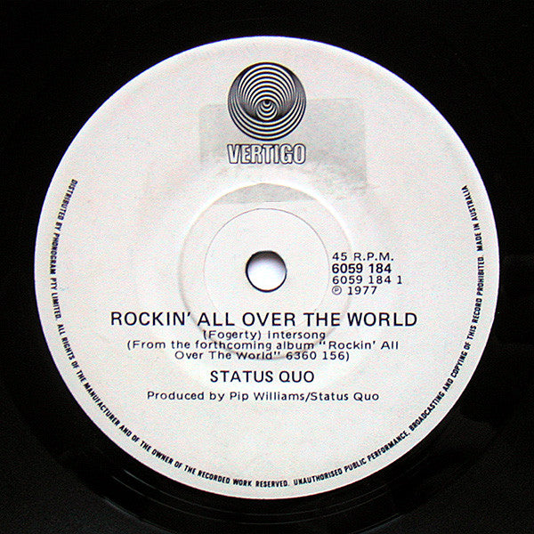 Status Quo : Rockin' All Over The World (7", Single)