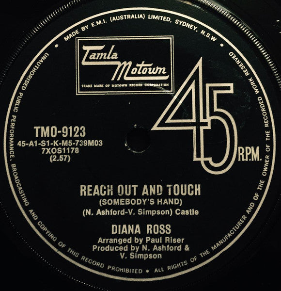 Diana Ross : Reach Out And Touch (Somebody's Hand) / Dark Side Of The World (7", Single)