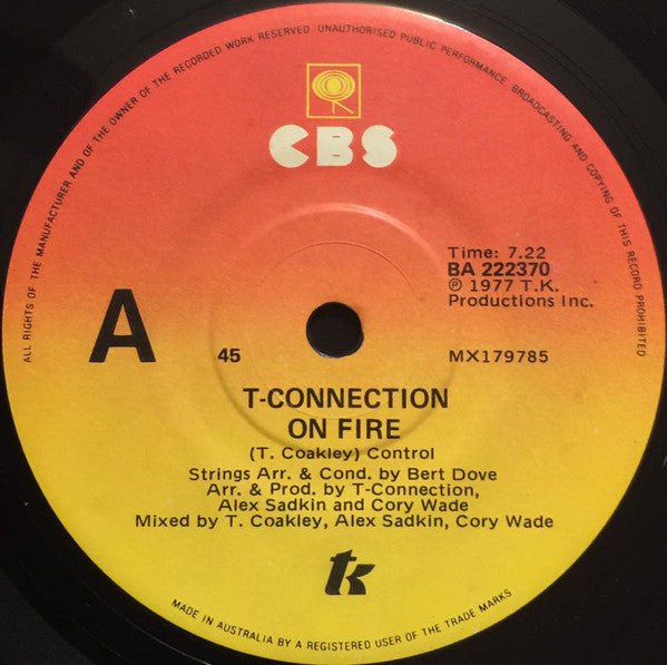 T-Connection : On Fire (7", Single)