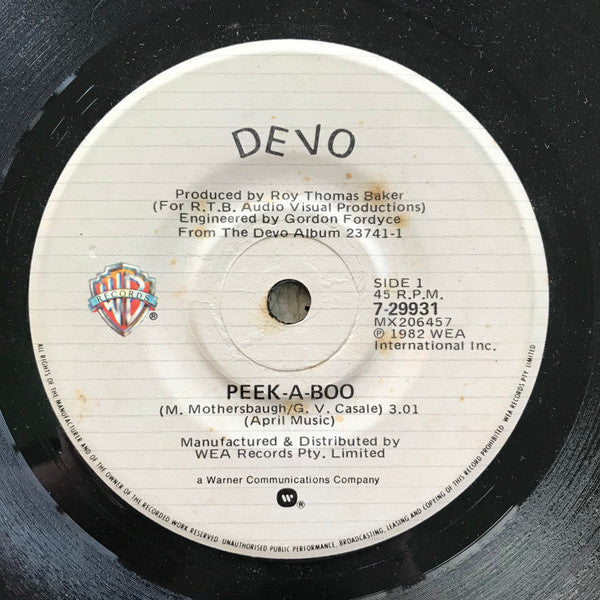 Devo : Peek-A-Boo (7", Single)
