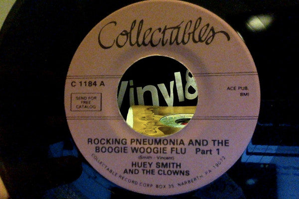 Huey "Piano" Smith & His Clowns : Rocking Pneumonia And The Boogie Woogie Flu (7", Single, RE)