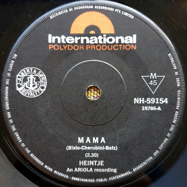 Heintje : Mama (7", Single)