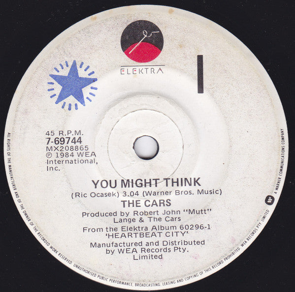 The Cars : You Might Think (7", Single)