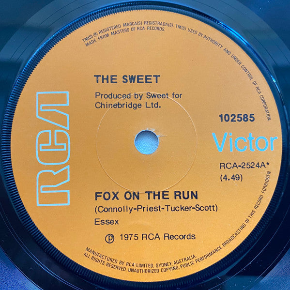 The Sweet : Fox On The Run (7", Single, M/Print)