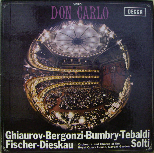 Giuseppe Verdi, Nicolai Ghiaurov • Carlo Bergonzi • Grace Bumbry • Renata Tebaldi • Dietrich Fischer-Dieskau, Orchestra Of The Royal Opera House, Covent Garden And Chorus Of The Royal Opera House, Covent Garden, Georg Solti : Don Carlo (4xLP, Album, EP1 + Box)