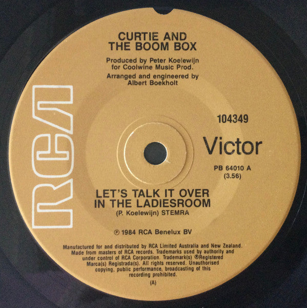 Curtie And The Boombox : Let's Talk It Over In The Ladies' Room (7", Single)