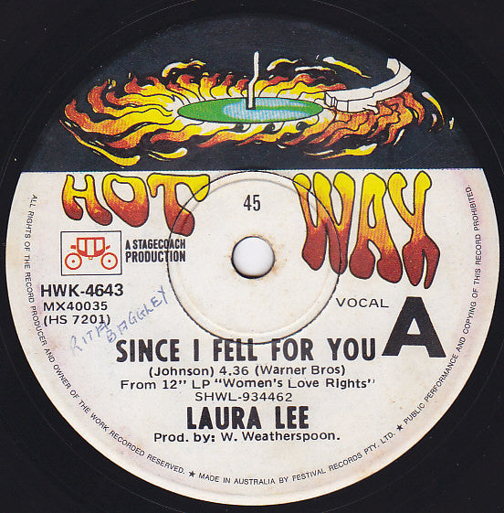 Laura Lee : Since I Fell For You / Love And Liberty (7", Single)
