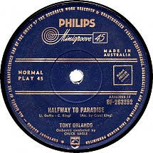 Tony Orlando : Halfway To Paradise / Lonely Tomorrows (7")
