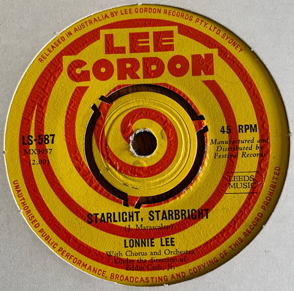 Lonnie Lee : Starlight, Starbright (7", Single, Pus)