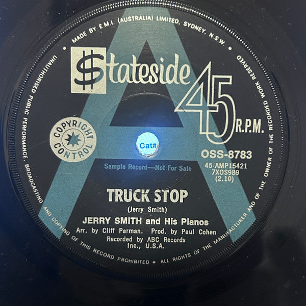 Jerry Smith And His Pianos* : Truck Stop / My Happiness (7")