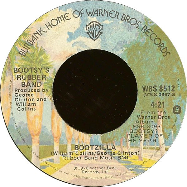 Bootsy's Rubber Band : Bootzilla / Vanish In Our Sleep (7", Single, Win)