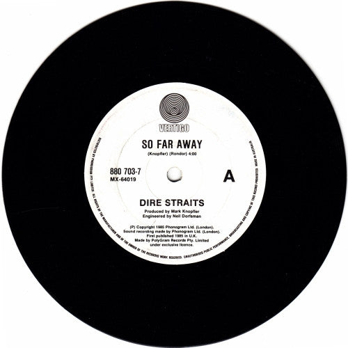 Dire Straits : So Far Away (7", Single)