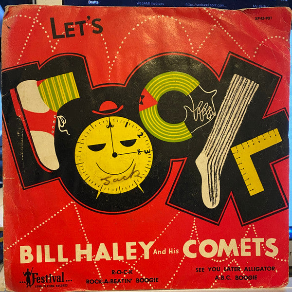 Bill Haley And His Comets : Let's Rock (7", EP, Mono)