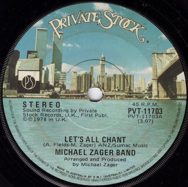 The Michael Zager Band : Let's All Chant (7", Single)