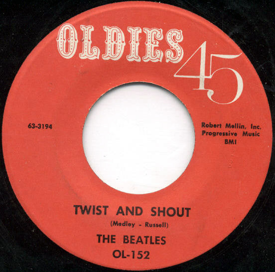 The Beatles : Twist And Shout / There's A Place (7", Single, RE, Mon)