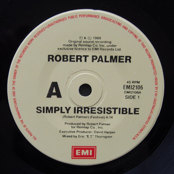 Robert Palmer : Simply Irresistible (7", Single)
