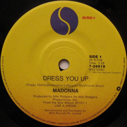 Madonna : Dress You Up (7", Single)