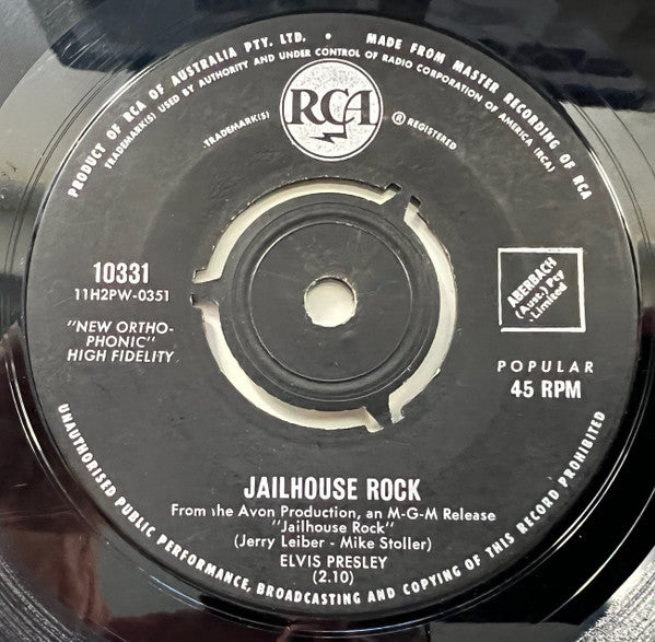 Elvis Presley : Jailhouse Rock (7", Single)