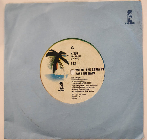 U2 : Where The Streets Have No Name (7", Single)