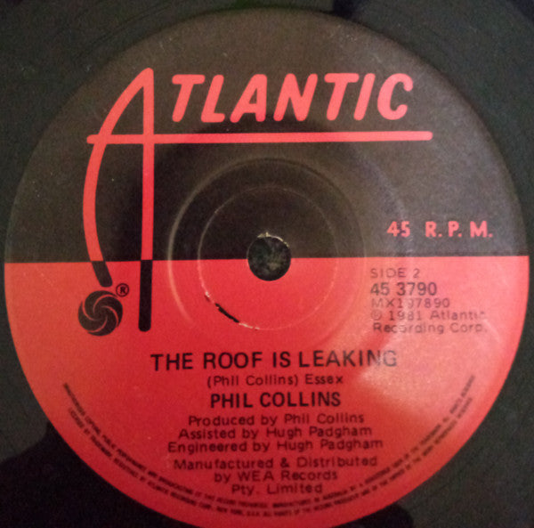 Phil Collins : In The Air Tonight (7", Single)