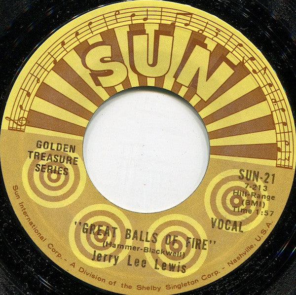 Jerry Lee Lewis : Great Balls Of Fire (7", Single, RE)