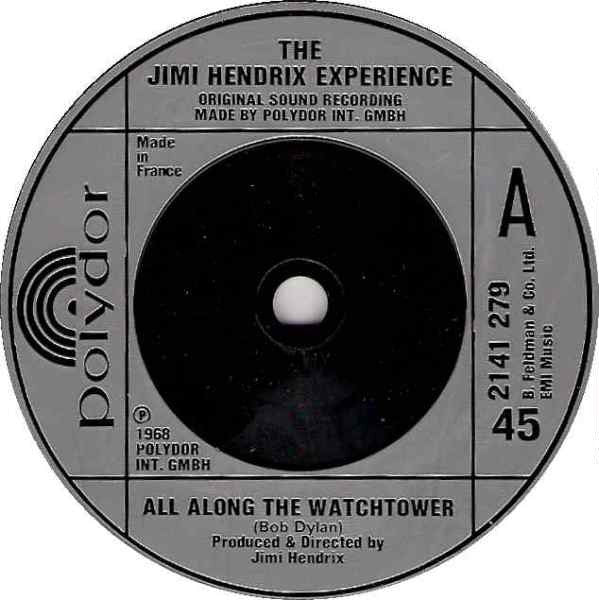 The Jimi Hendrix Experience : All Along The Watchtower (7", Single, RE)