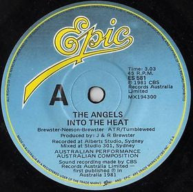 The Angels : Into The Heat (7", Single)