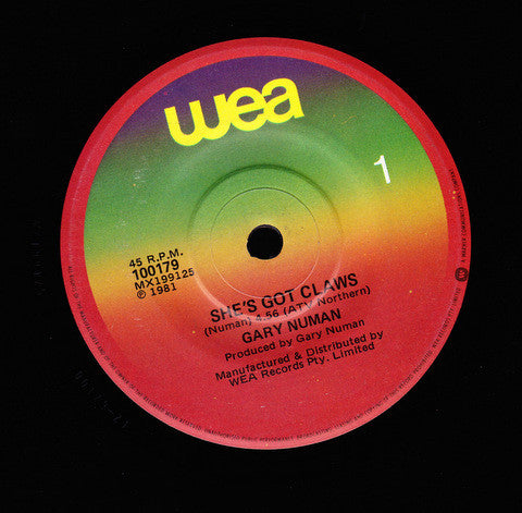 Gary Numan : She's Got Claws (7", Single)
