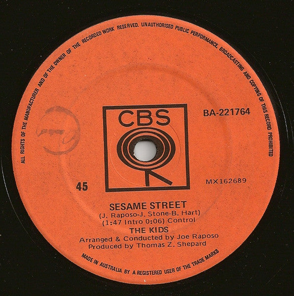 The Kids (2) / Ernie (4), Jim Henson : Sesame Street / Rubber Duckie (7", Single)