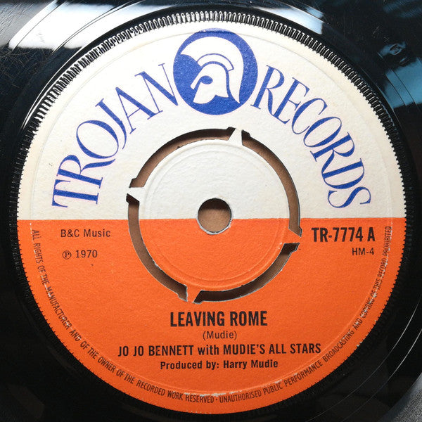 Jo Jo Bennett With Mudies All Stars : Leaving Rome (7", Single)