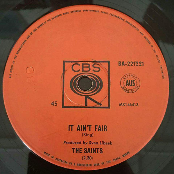 The Saints (17) : It Ain't Fair (7")
