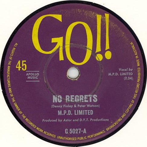 M.P.D. Limited : No Regrets (7")