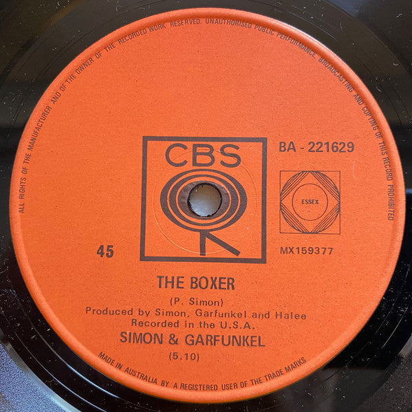 Simon & Garfunkel : The Boxer (7", Single)