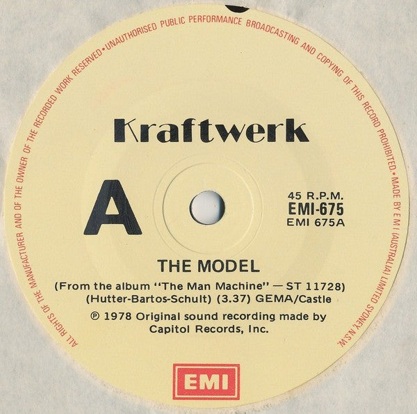 Kraftwerk : The Model (7", Single)