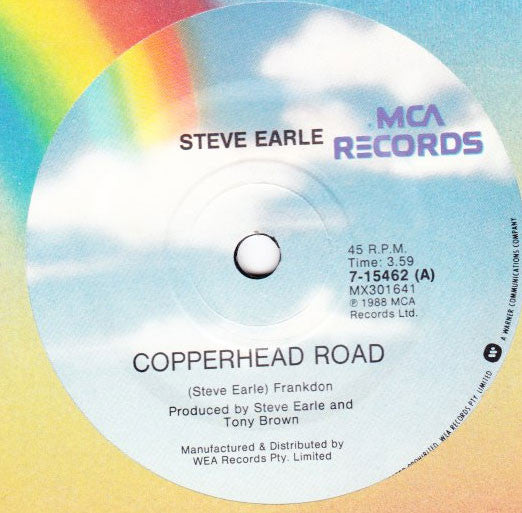 Steve Earle : Copperhead Road (7", Single)